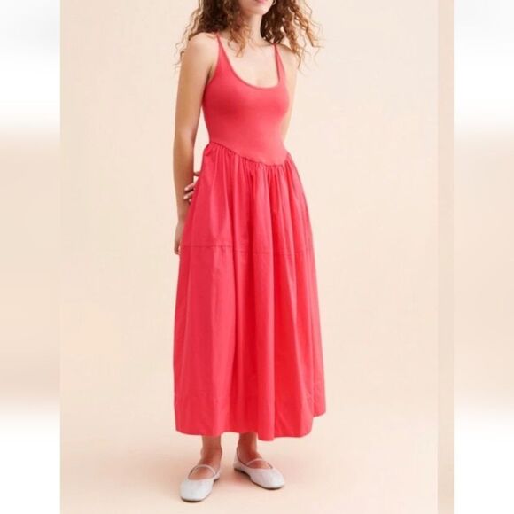 Free People Dylan Midi Dress Pink Size SP NWOT - Picture 1 of 10